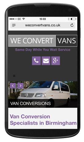 We Convert Vans Mobile View
